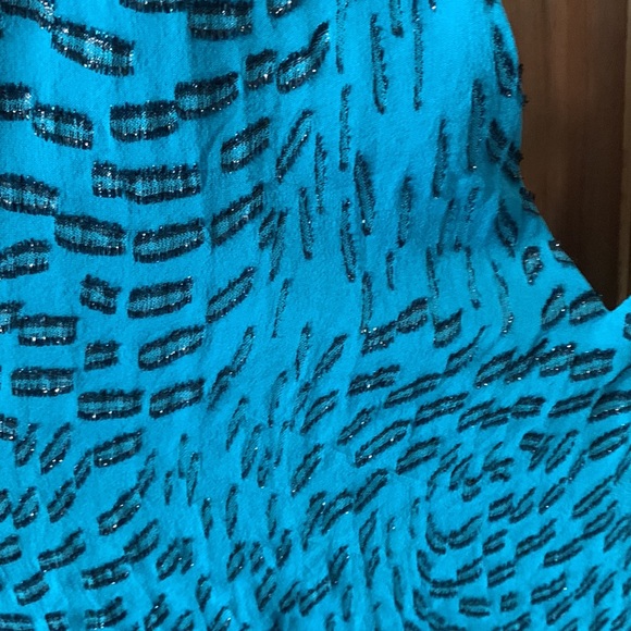 Lilly Pulitzer L Florin top, Teal bay silk swirl - Picture 3 of 5